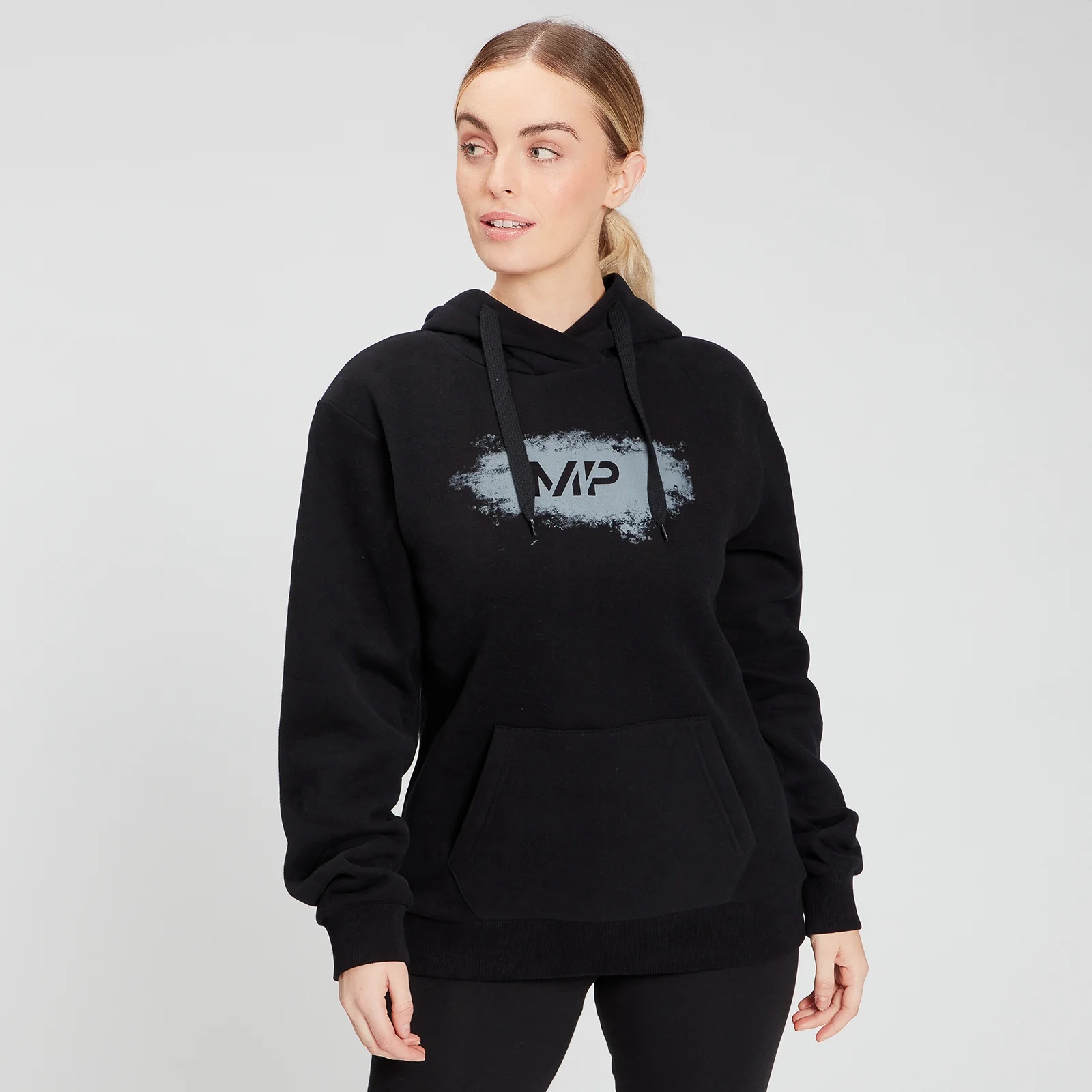 MP Women's Chalk Graphic Hoodie - Black - XXS Pilt 1