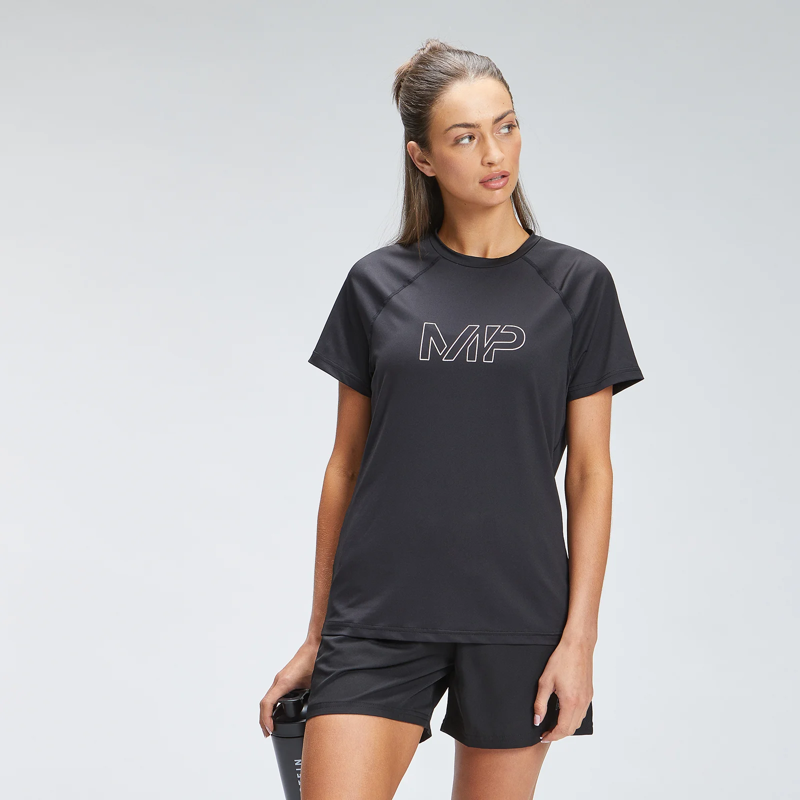 MP Women's Repeat Mark Graphic Training T-Shirt - Black - XXS Pilt 1