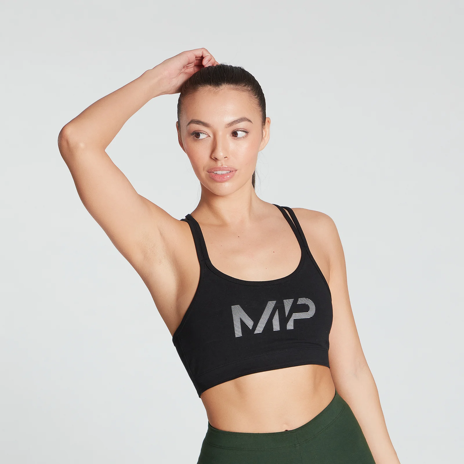 MP Women's Gradient Line Graphic Sports Bra - Black - XXS Pilt 1