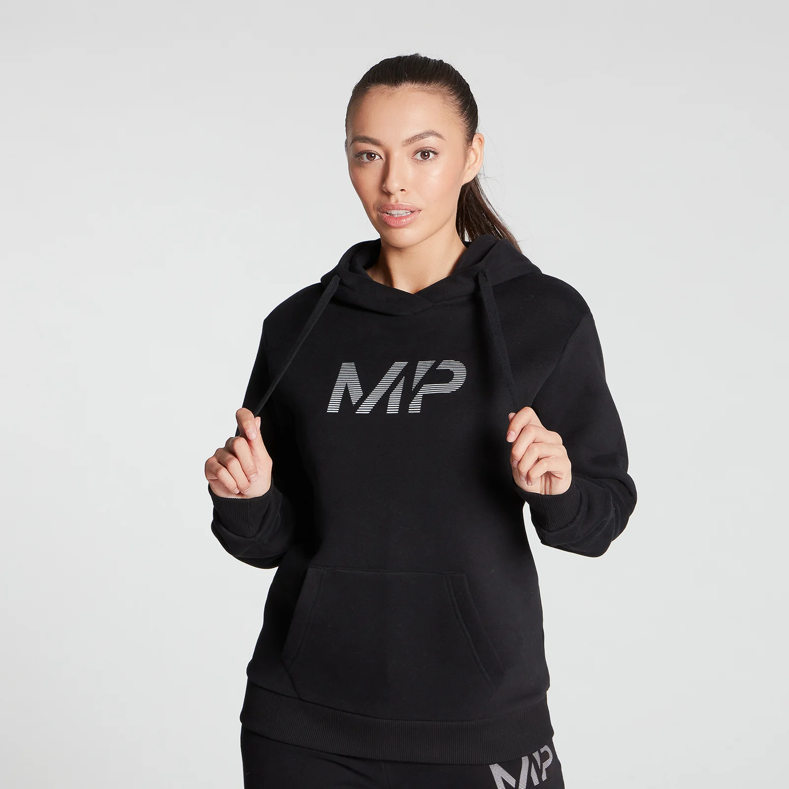 MP Women's Gradient Line Graphic Hoodie - Black - XXS Pilt 1