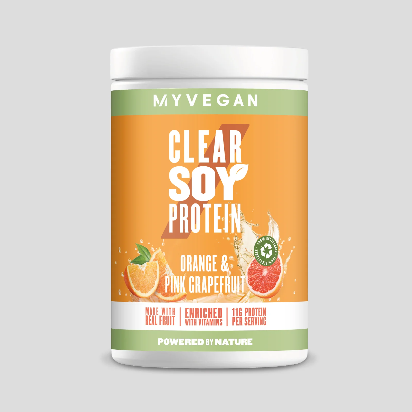Clear Soy Protein - 20servings - Orange and Pink Grapefruit Pilt 1