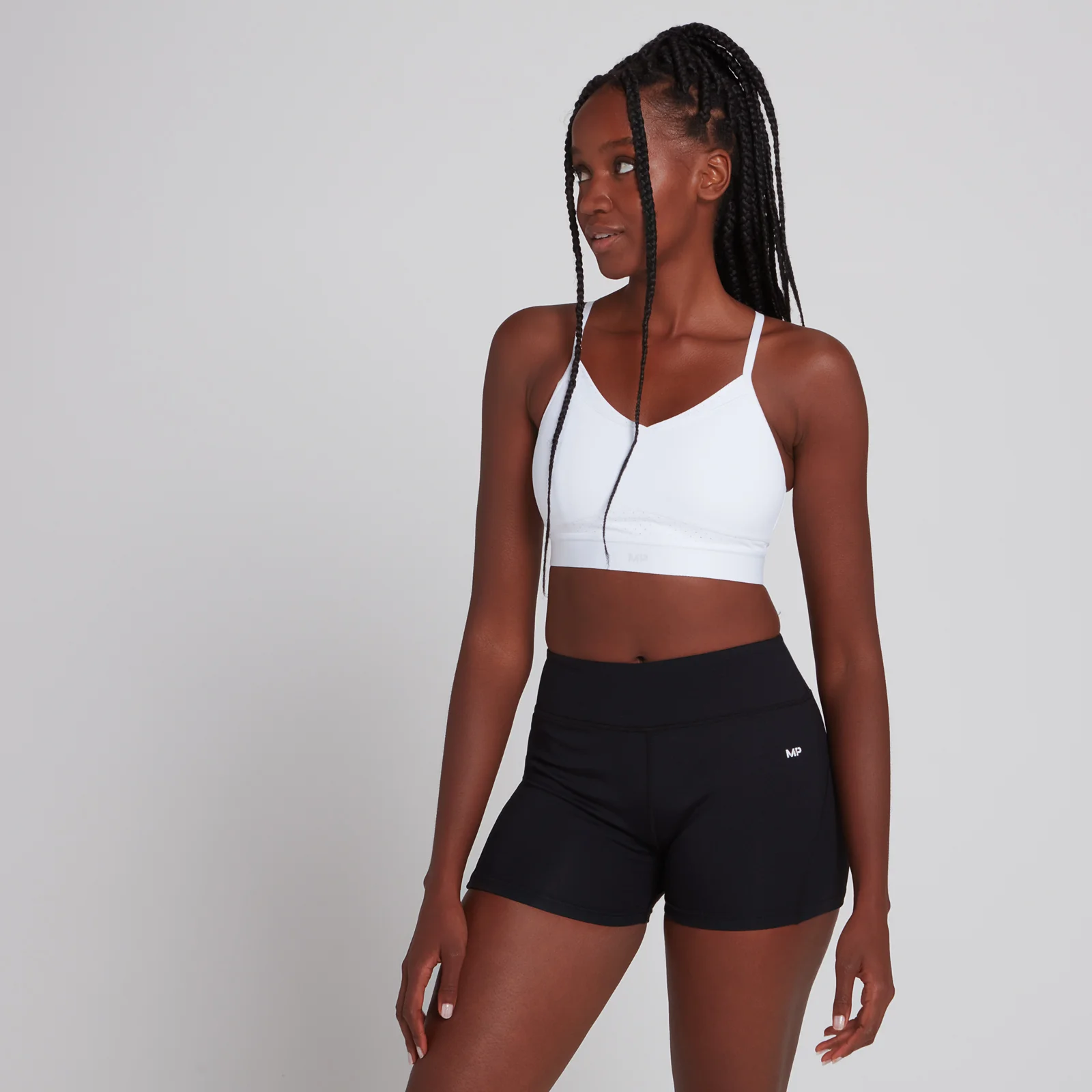 MP Women's Power Ultra Strappy Sports Bra - White - XXS Pilt 1