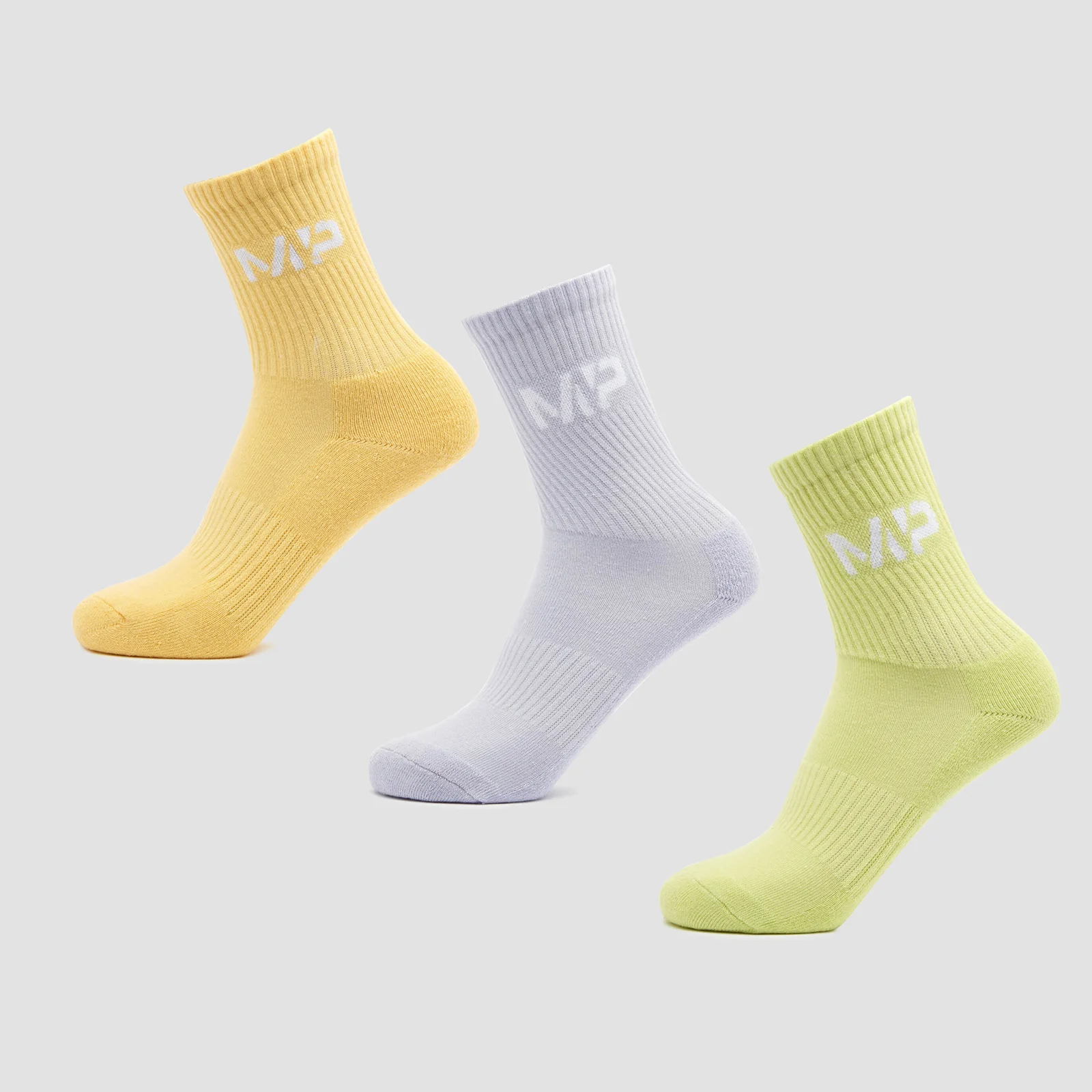 MP Women's Neon Brights Crew Socks (3 Pack) Butterfly/Banana/Lavender - UK 3-6 Pilt 1