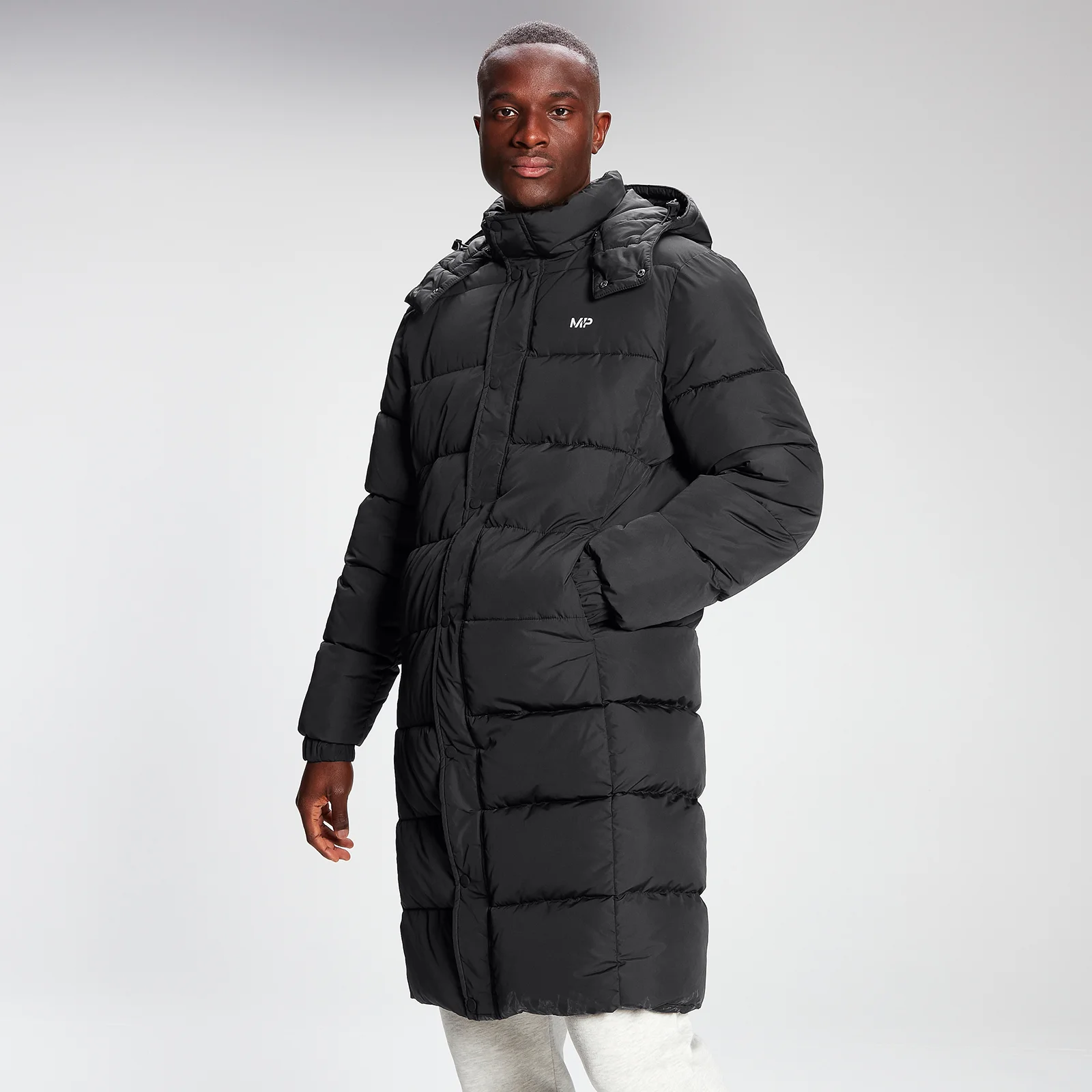 MP Men's Long Puffer Jacket - Black - XXS Pilt 1