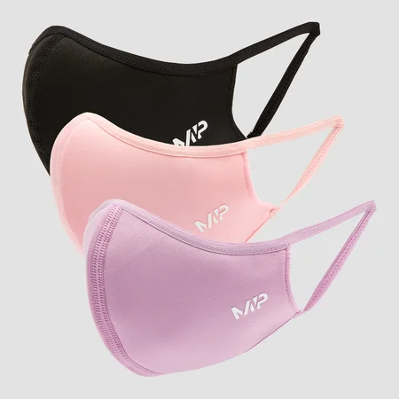 MP Curve mask (3 pakki) - must/geraaniumroosa/lilla