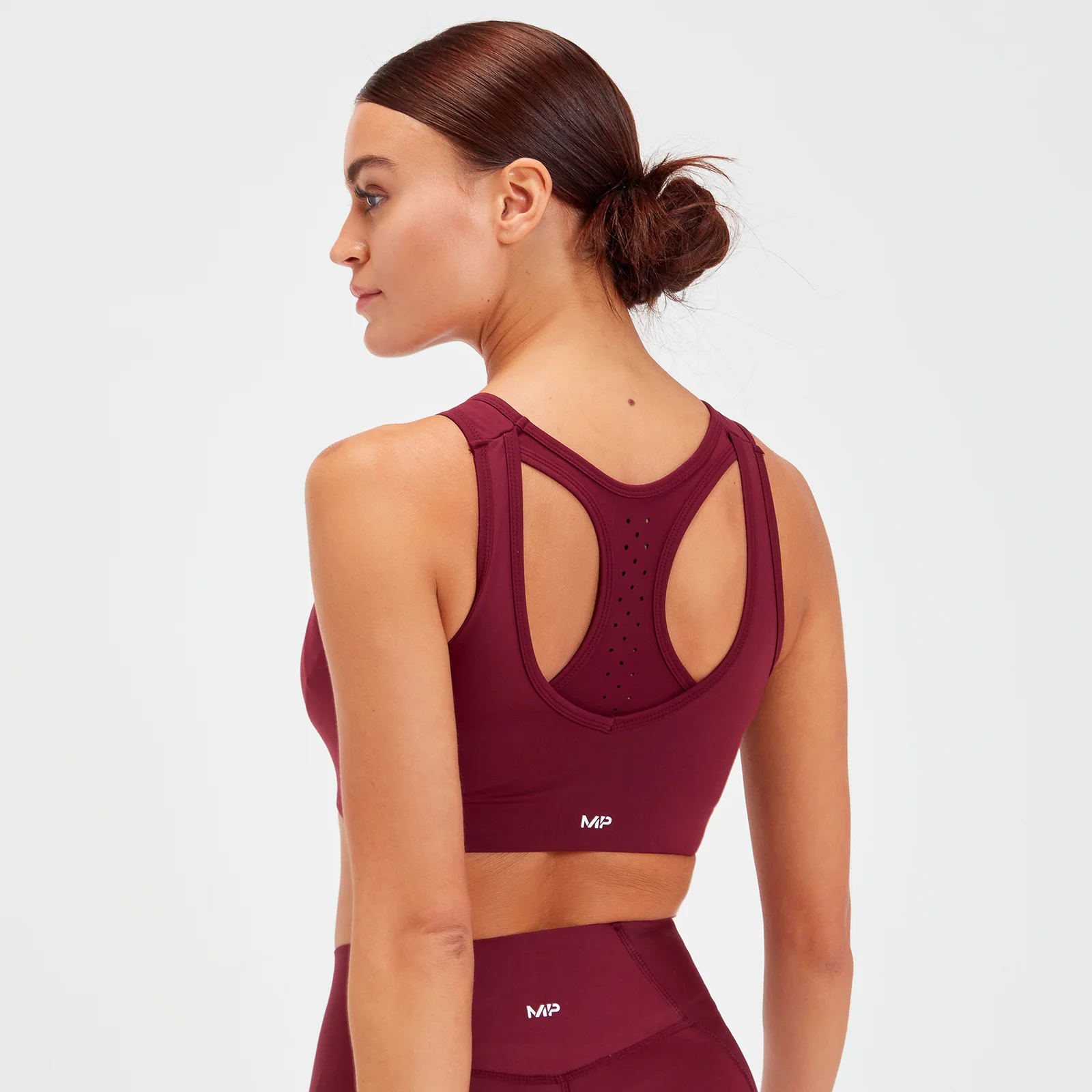 MP Women's Sculpt Laser Cut Sports Bra - Port - XXS Pilt 1