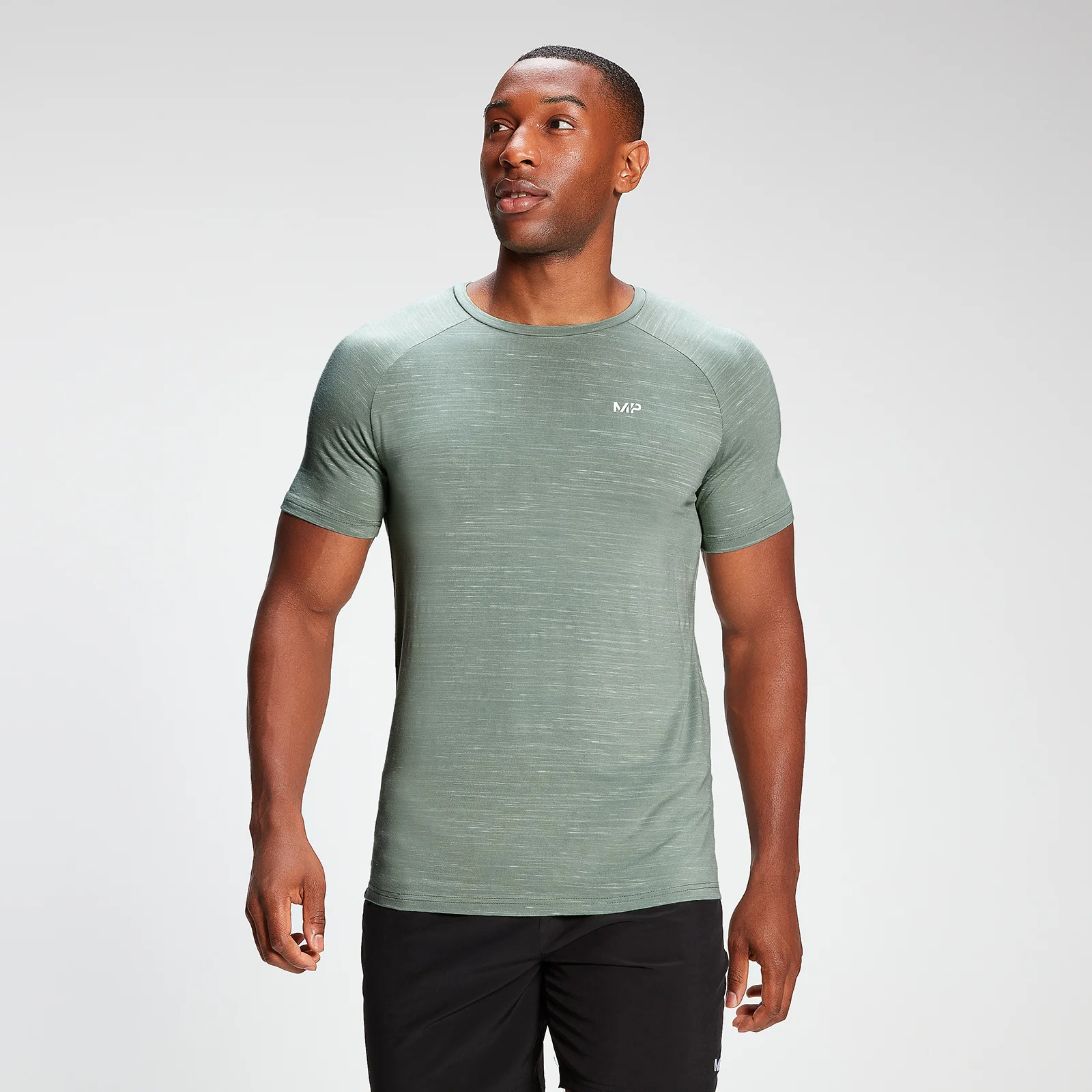 MP Men's Performance Short Sleeve T-Shirt - Pale Green Marl - XXS Pilt 1