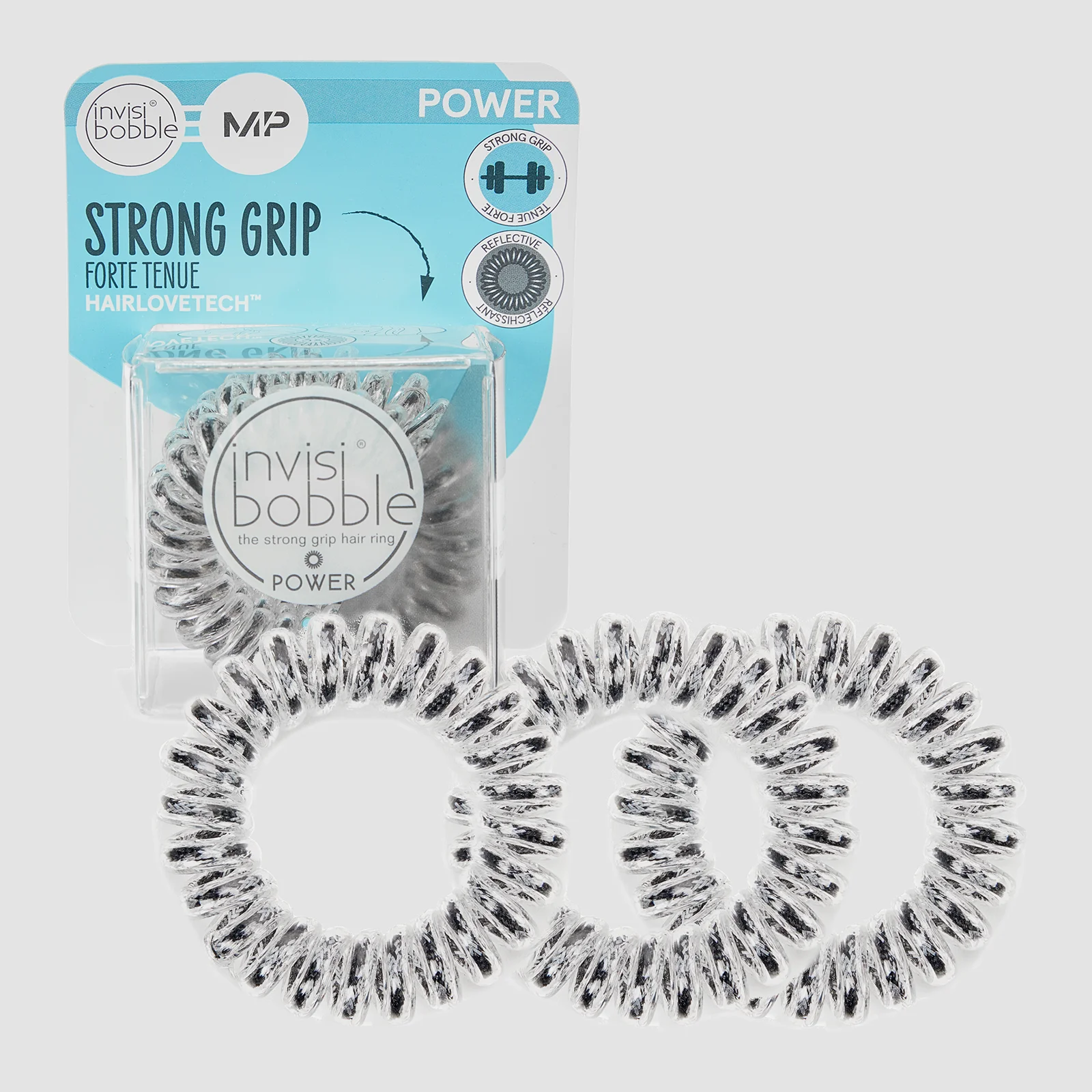 MP X Invisibobble® Power valgustpeegeldav - must - 3 TÜKKI PAKIS Pilt 1