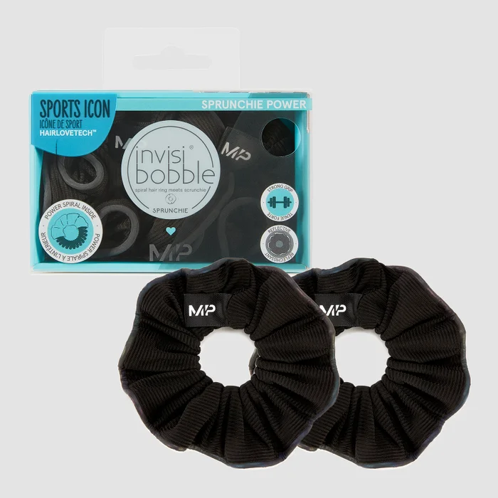 MP X Invisibobble® valgustpeegeldav Power sprunchie - must - 2 TÜKKI PAKIS