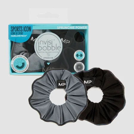 MP X Invisibobble® valgustpeegeldav Power sprunchie - must/jääsinine - 2 TÜKKI PAKIS
