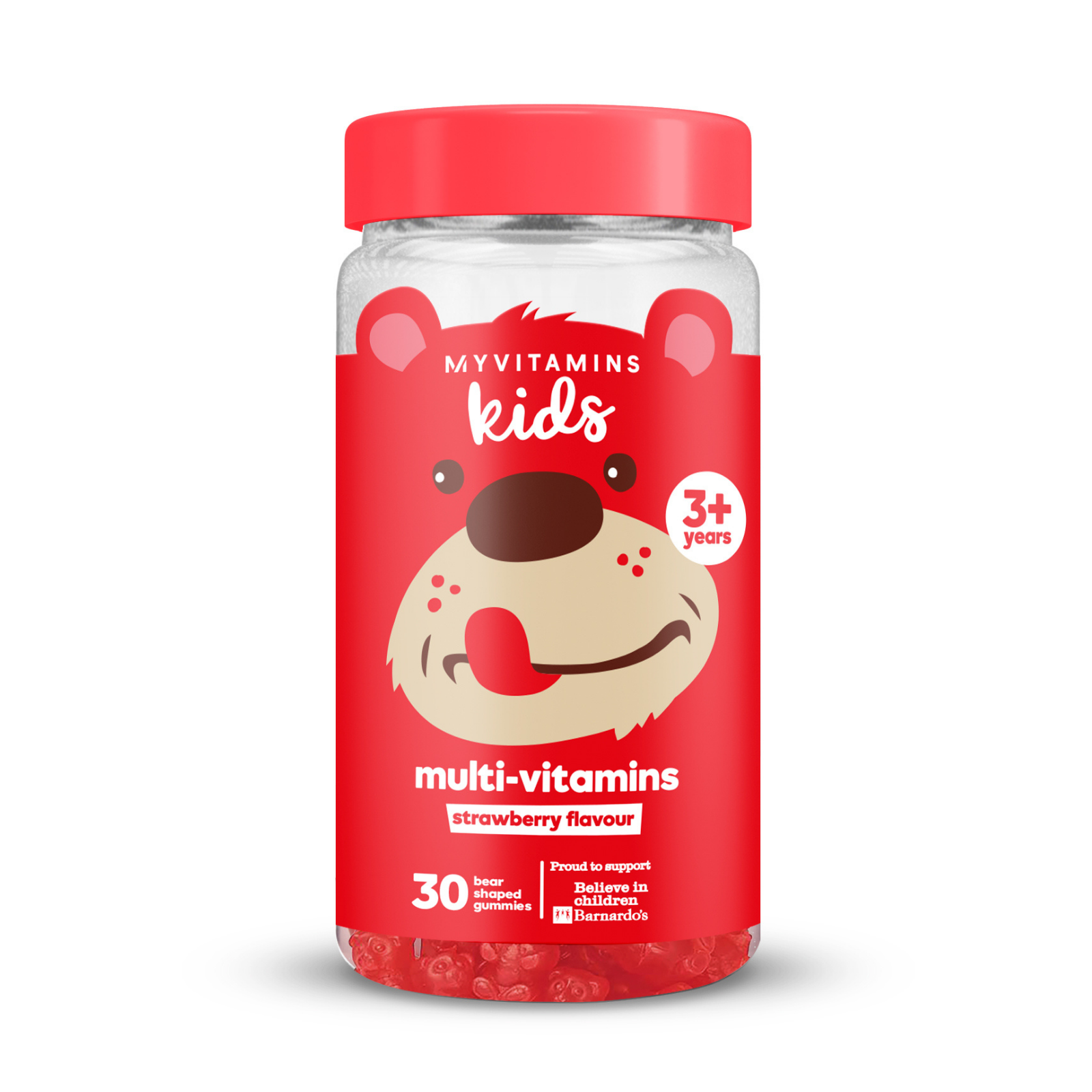 Laste multivitamiini kummikommid - 30gummies - Maasikas Pilt 1