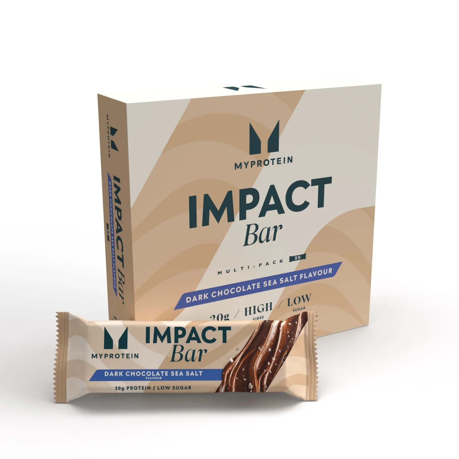 Impact valgubatoon - 6 x 64g - Tumeda šokolaadi ja meresoola Pilt 1