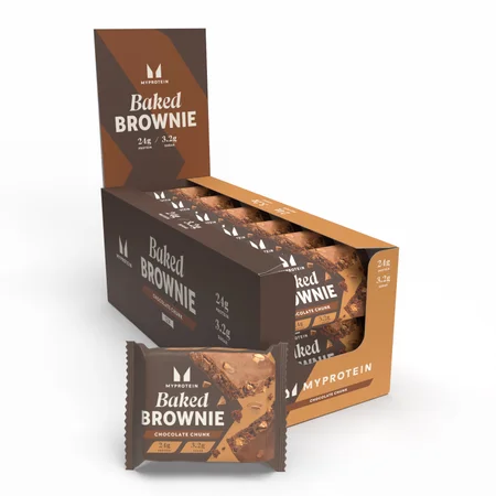 Myprotein Baked Brownie - 12 x 75g - Chocolate Chunk