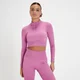 MP Naiste Tempo õmblusteta 1/4 Zip Crop Top - Blossom Pink Zebra