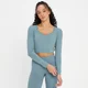MP Women's Power Open Back Crop Top - hallikassinine