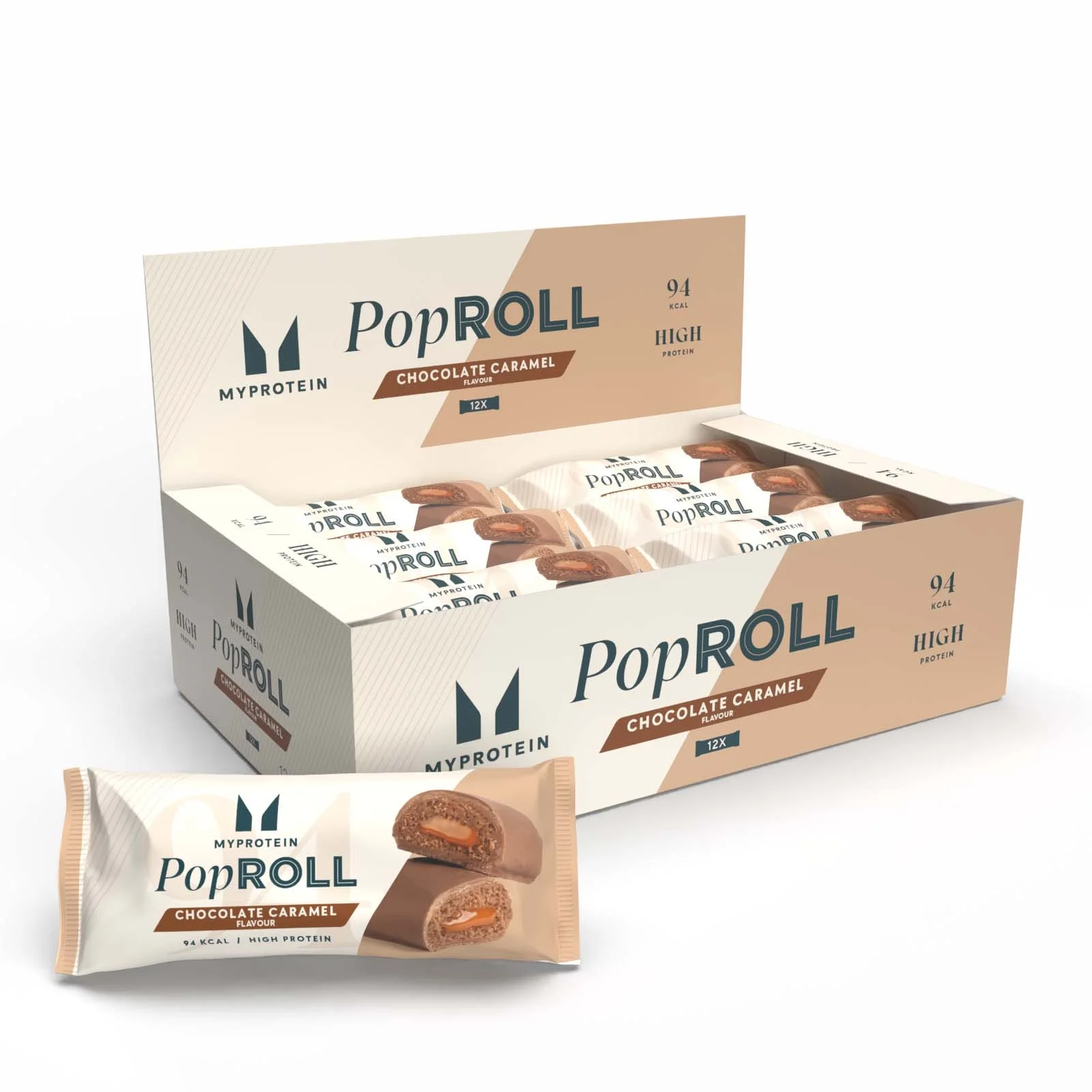 Täidisega batoonid Pop Rolls - 12 x 27g - Šokolaadi-karamelli Pilt 1