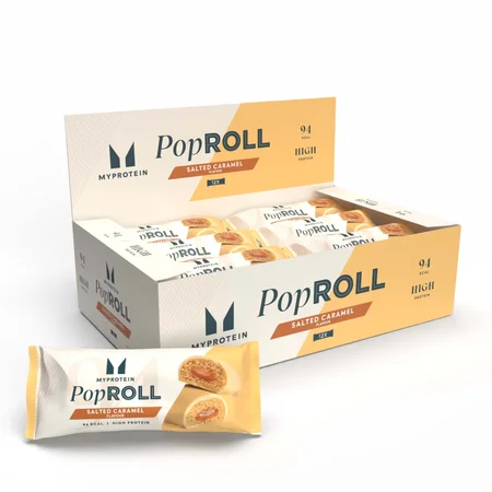 Täidisega batoonid Pop Rolls - 12 x 27g - Soolane karamell