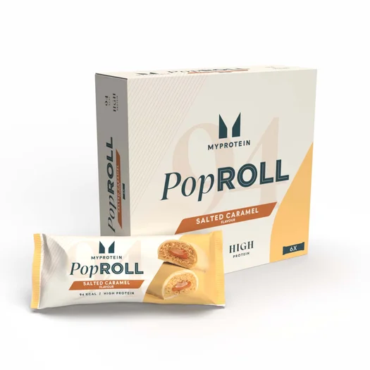 Täidisega batoonid Pop Rolls - 6 x 27g - Soolane karamell