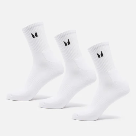 MP Unisex pikad sokid (3 tk pakis) - valge