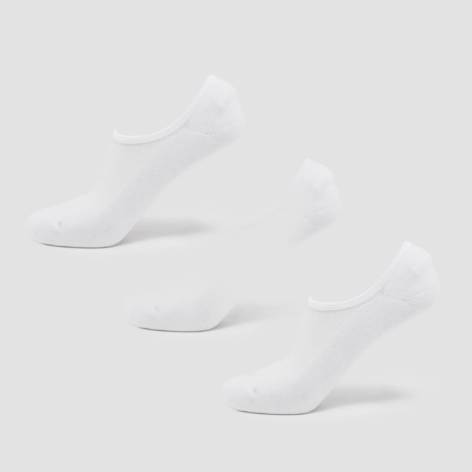 MP Unisex Invisible Socks (3 Pack) - White - UK 2-5 Pilt 1