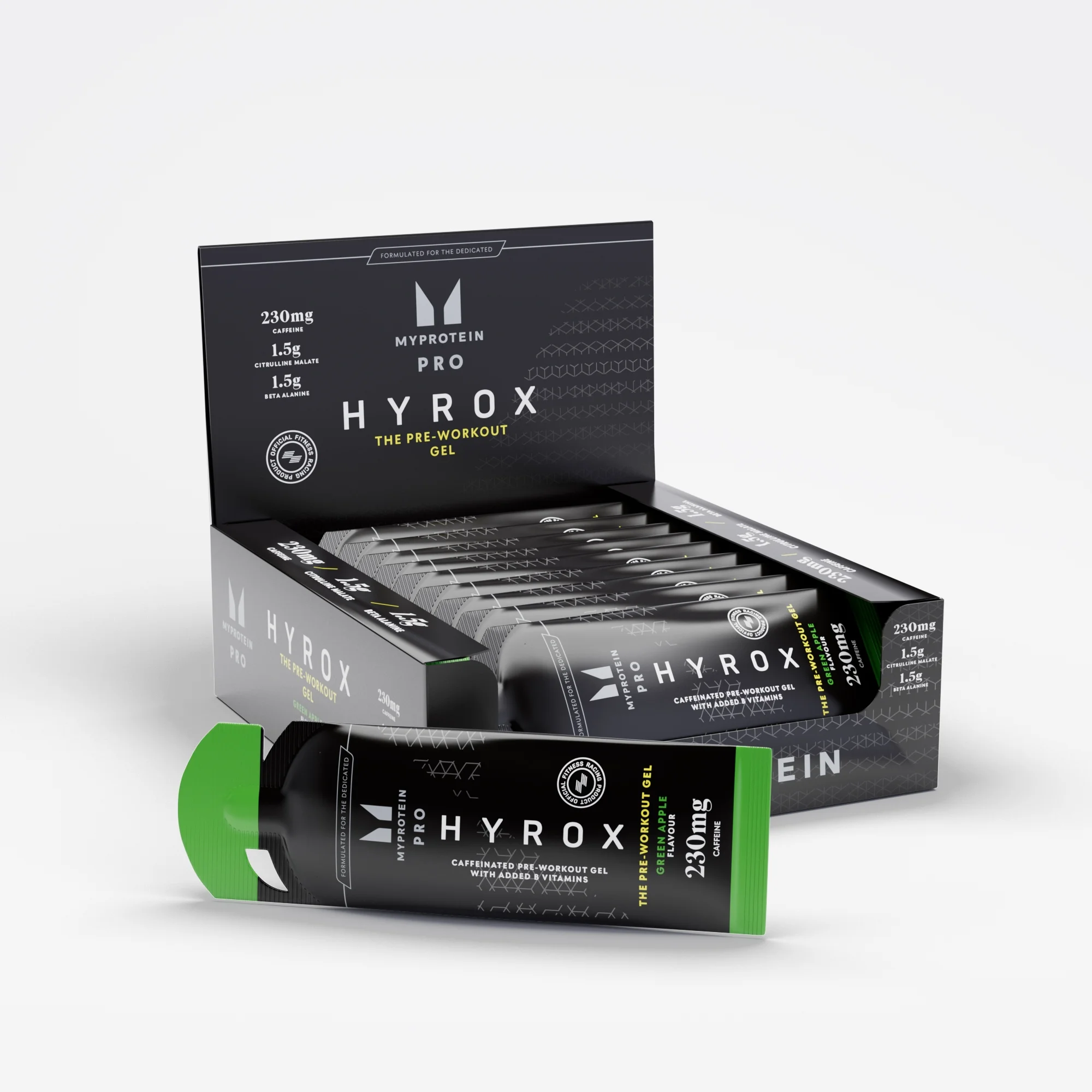 Pre-workout geel - 12 x 50g - Green Apple (HYROX Edition) Pilt 1