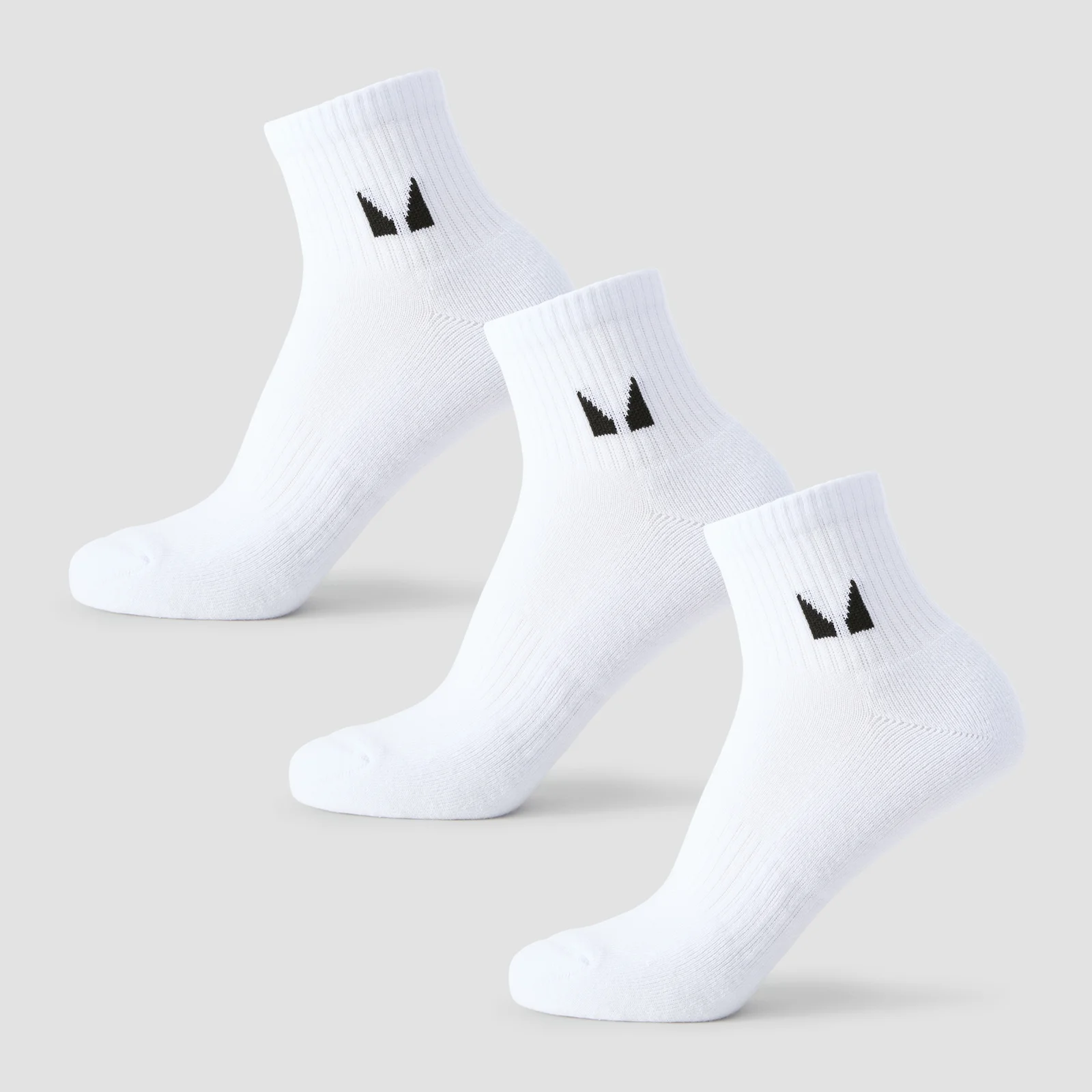 MP Unisex Ankle Socks (3 Pack) - White - UK 2-5 Pilt 1