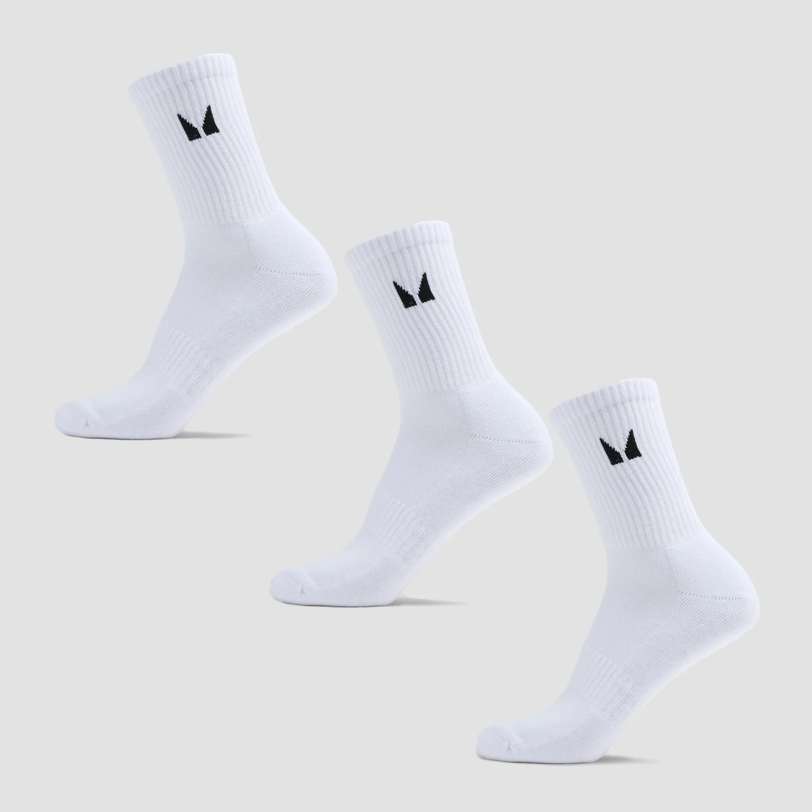 MP Unisex Crew Socks (3 Pack) - White - UK 2-5 Pilt 1