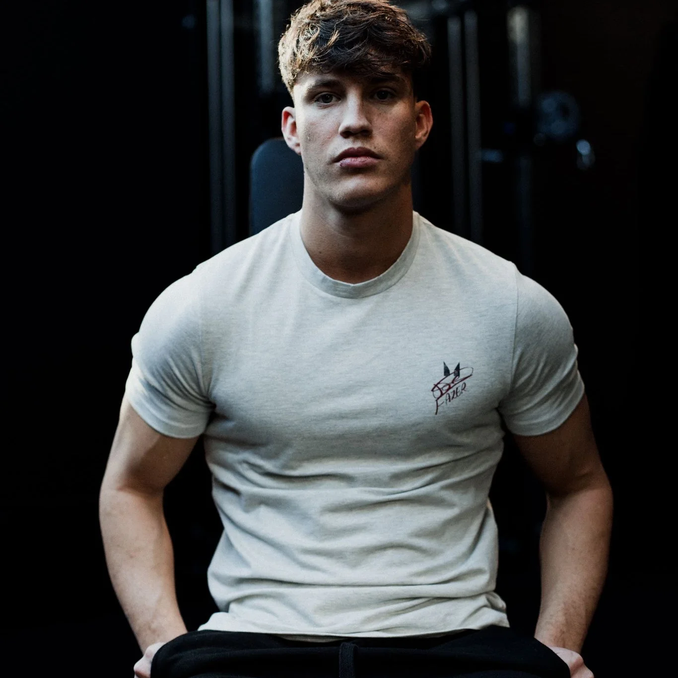MP Men's Joe Fazer Muscle Fit Graphic T-Shirt - Grey Marl - S Pilt 1