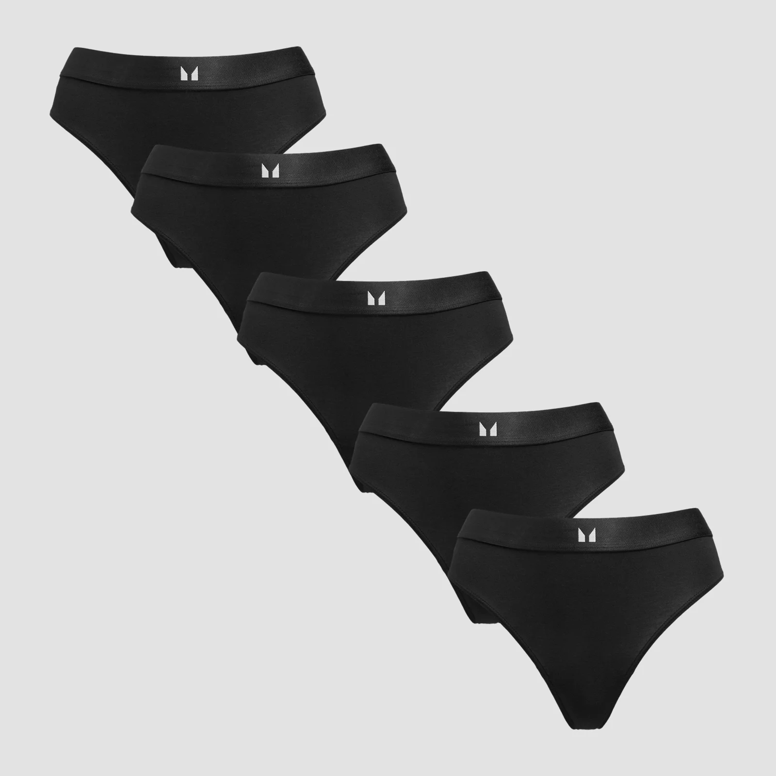 MP Women's Mid Rise Thong (5 Pack) - Black - XXL Pilt 1