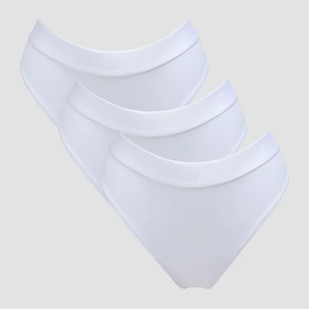 MP naiste keskmise kõrgusega bikiinipüksid (3 tk) – valged