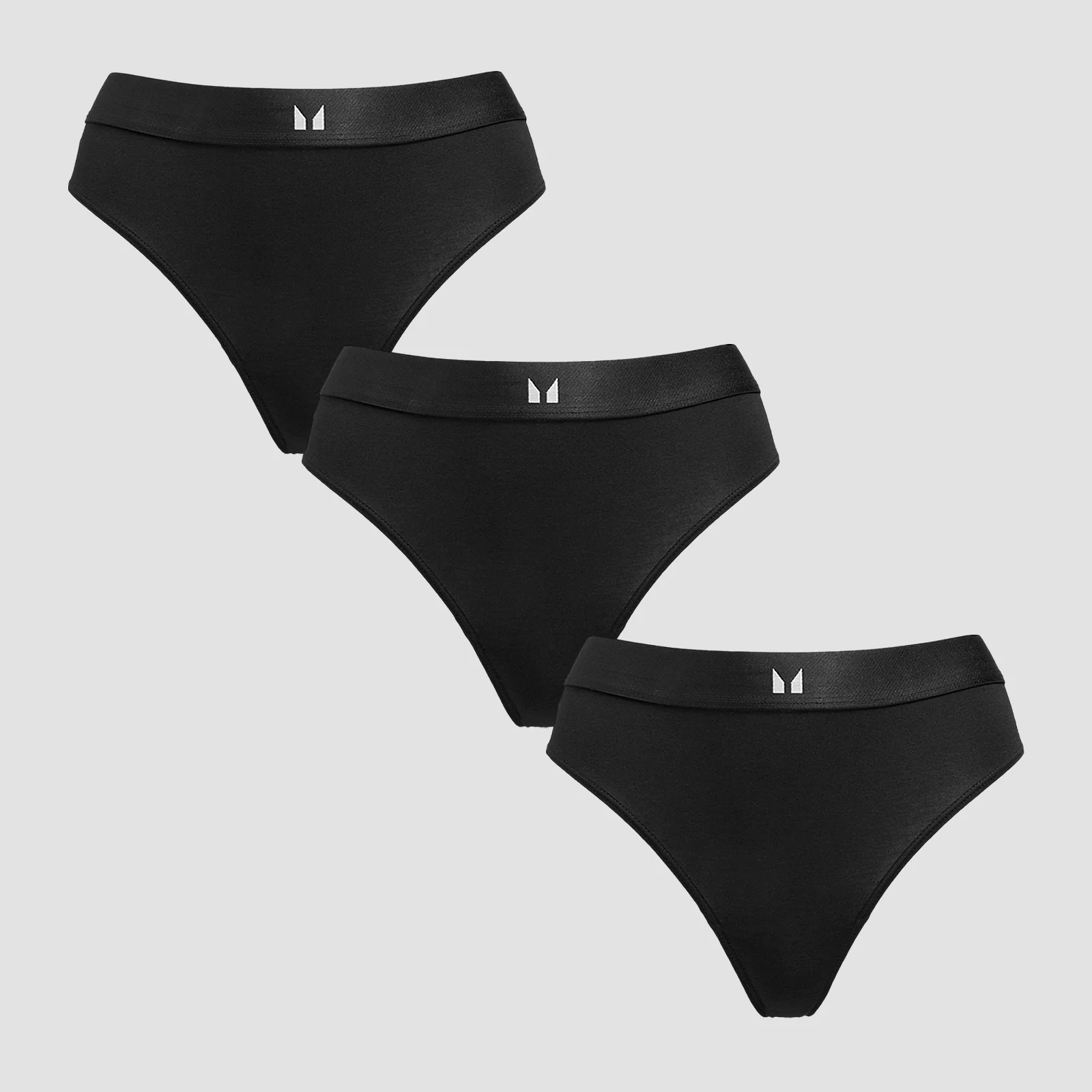 MP Women's Mid Rise Thong (3 Pack) - Black - S Pilt 1