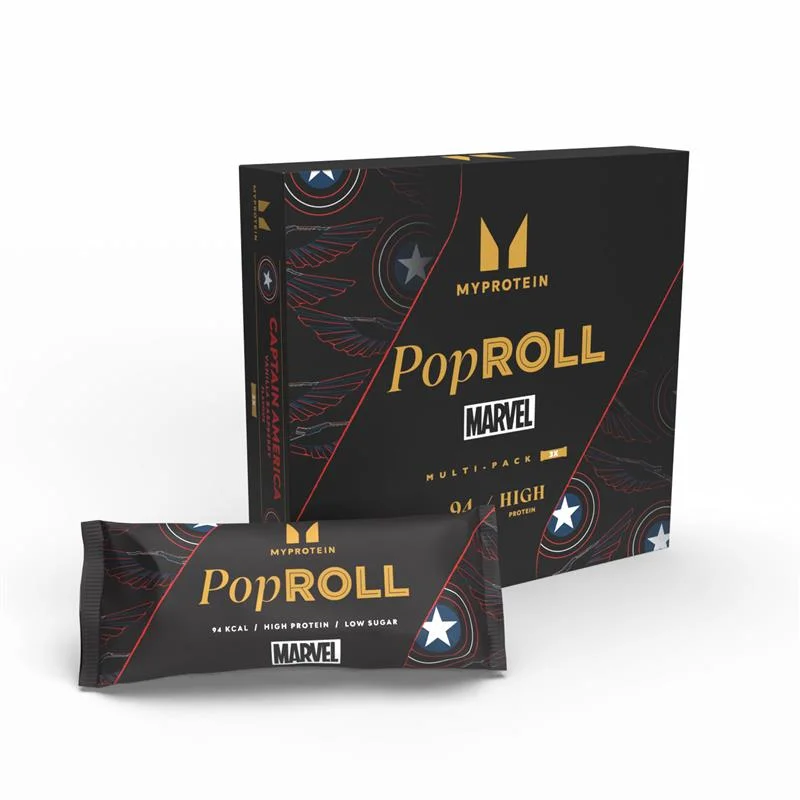 Täidisega batoonid Pop Rolls - 3 x 27g - Captain America - Vanilla Raspberry Pilt 1