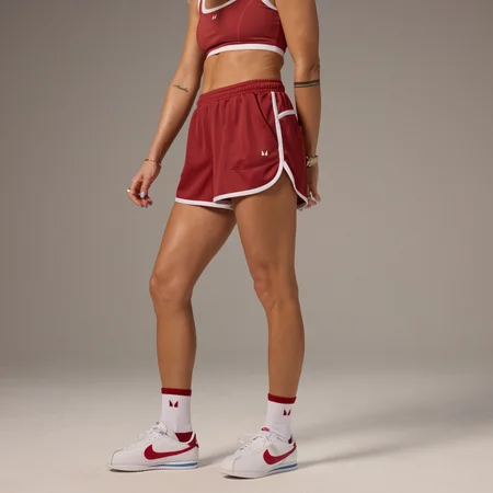 MP X Tatiana kontrastsed reguleerpaelaga lühikesed jooksupüksid – pestud roostepruun