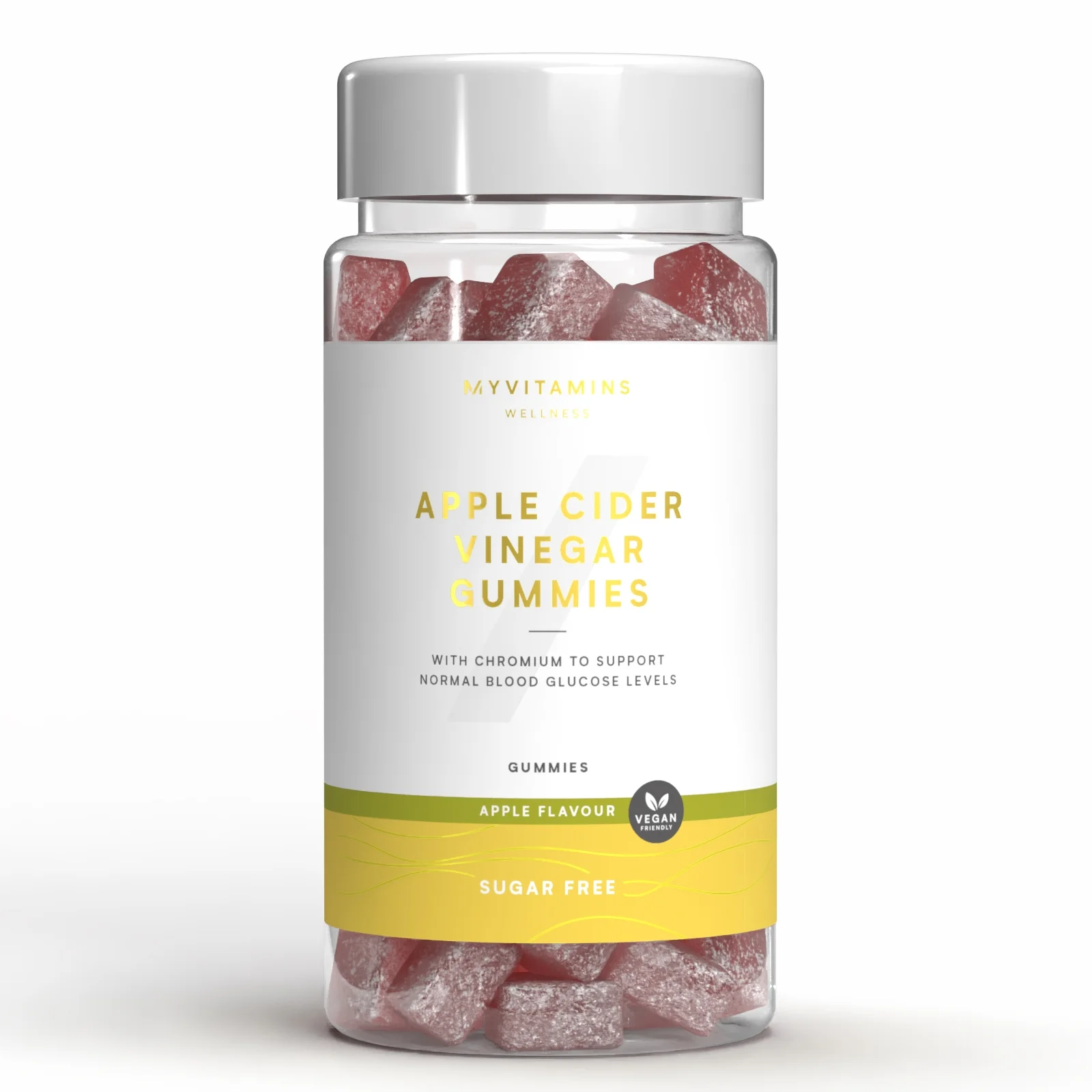 Suhkruvabad õunaäädika kummikommid - 60gummies - Sugar Free Apple Pilt 1