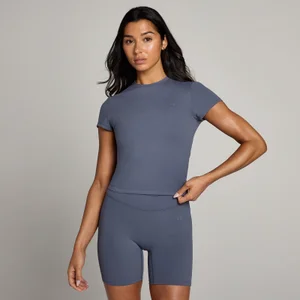 MP Tempo sarja naiste liibuv lühikeste varrukatega T-särk – tumesinine - Size XS