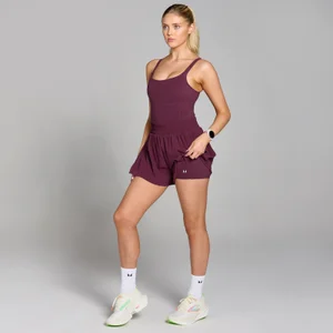 MP Velocity sarja naiste plisseeritud lühike pükstükk – veinipunane - Size XS