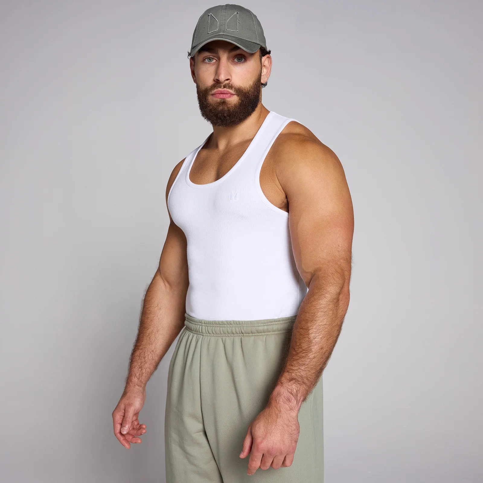 MP Men's Lift Ribbed Muscle Fit Tank - White - XS Pilt 1