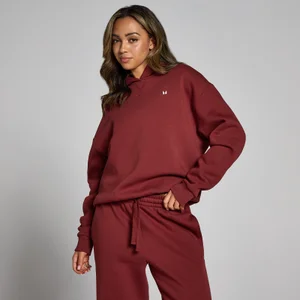 MP Basics-sarja naiste laia lõike ja kapuutsiga dressipluus – kirsipunane - Size M