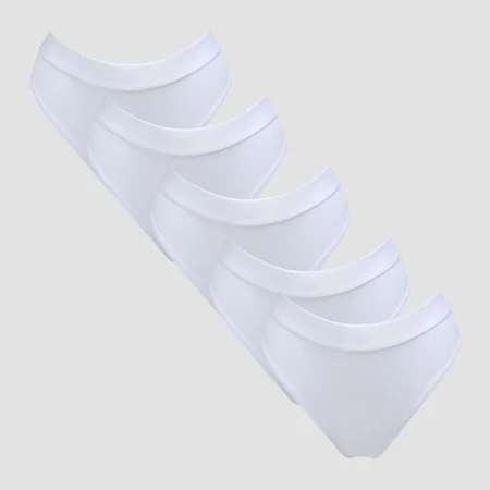 MP naiste keskmise kõrgusega bikiinipüksid (5 tk) – valged