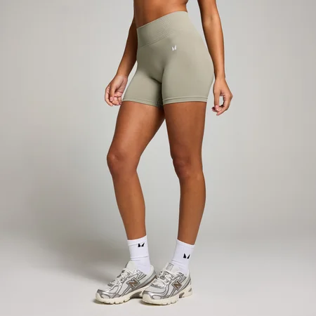 MP naiste nähtamatud õmblusteta kroogitud lühikesed püksid – salveirohelised