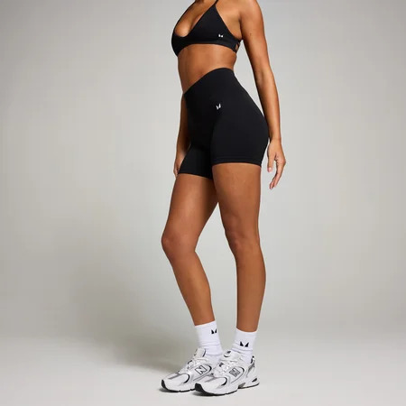 MP naiste nähtamatud õmblusteta kroogitud lühikesed püksid – mustad