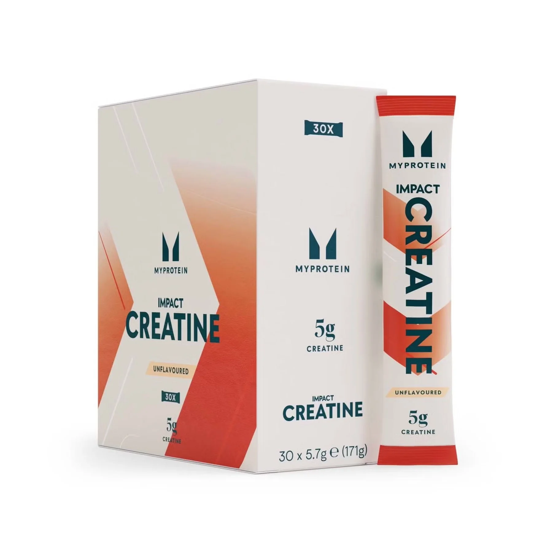 Impact Creatine | Kreatiinikotikesed - 30 x 5.7g - Maitsestamata Pilt 1