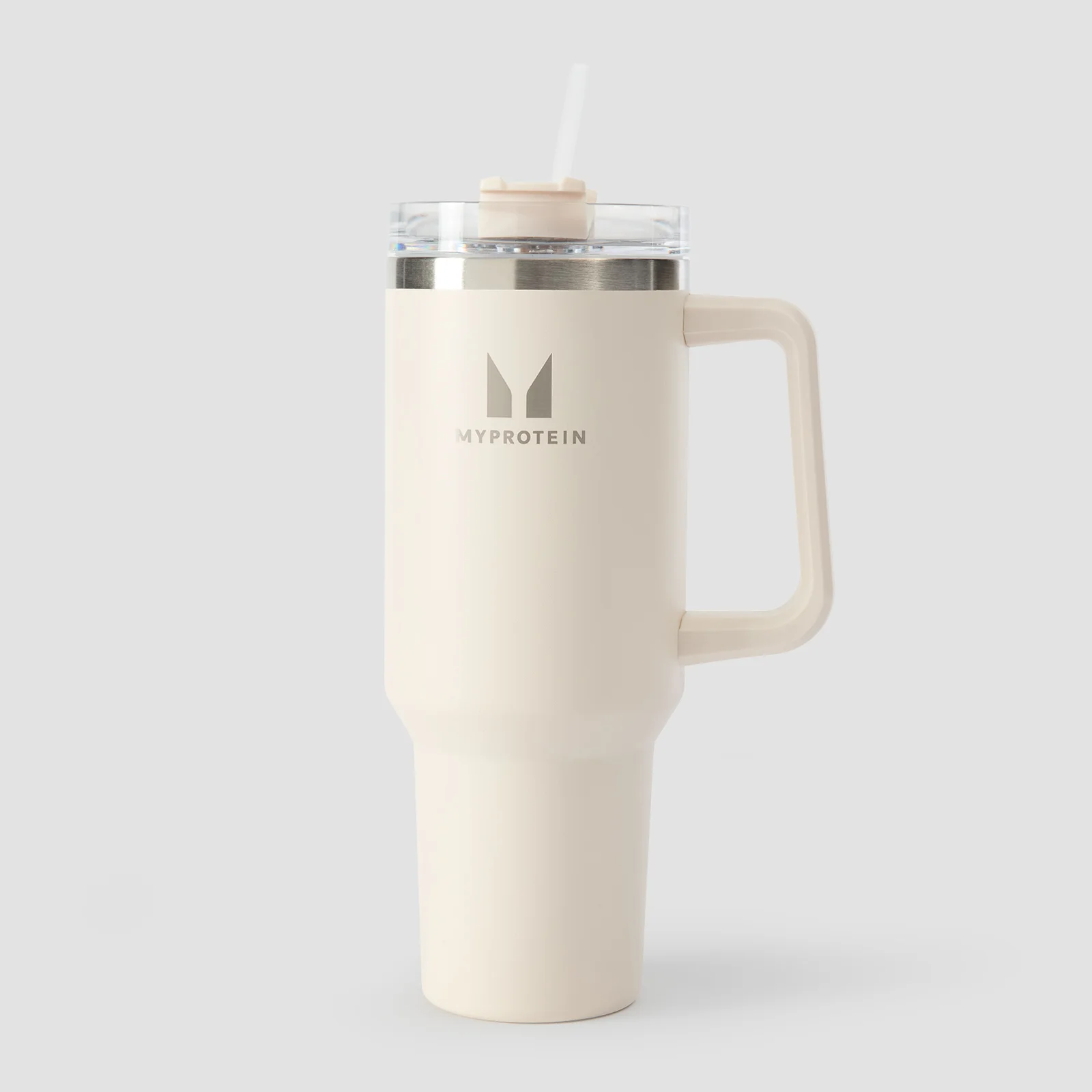 Myprotein metallist külgkäepidemega kõrrega pudel 1200ml - Kreemjas Pilt 1