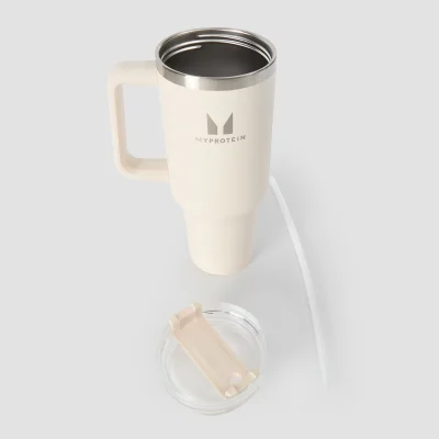 Myprotein metallist külgkäepidemega kõrrega pudel 1200ml - Kreemjas Pilt 6