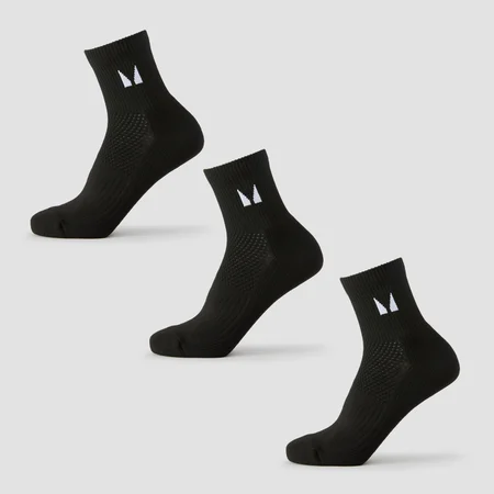 MP pahkluusokid jooksmiseks (3 paari) – mustad
