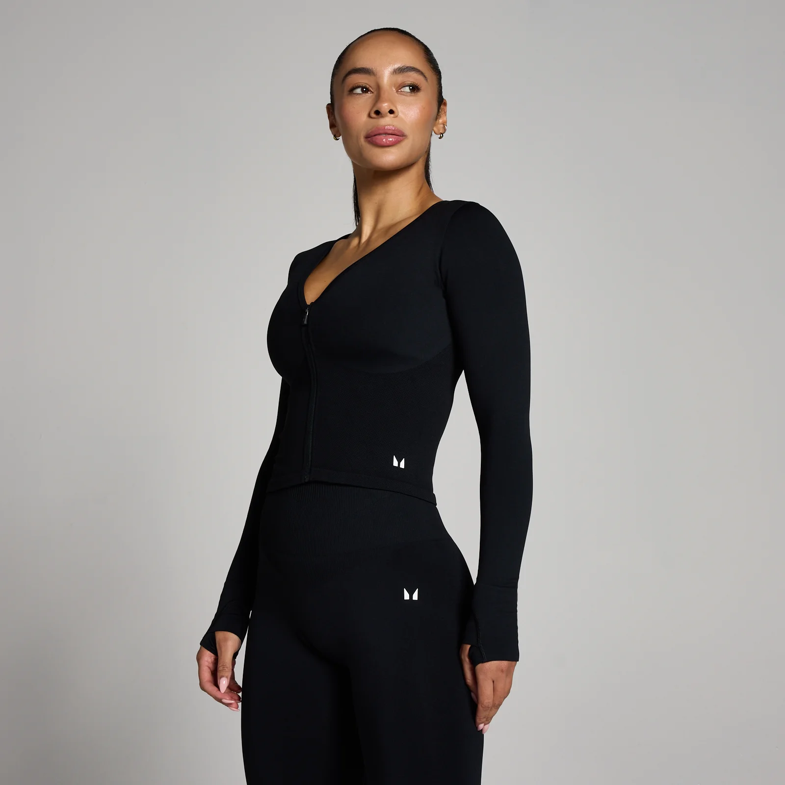 MP Women's Tempo Seamless Cropped Jacket - Black - S Pilt 1