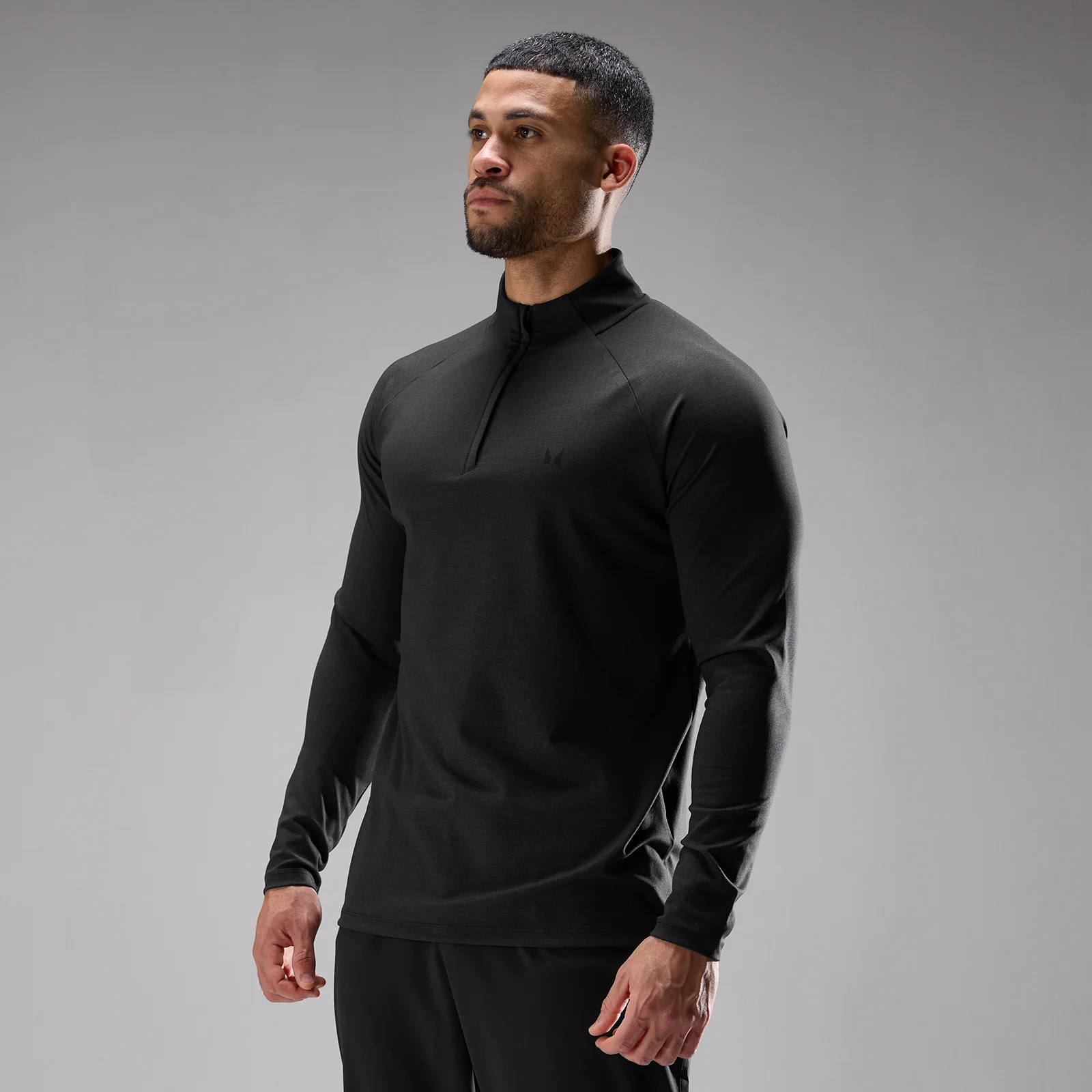 MP meeste treeningu Ultra Jersey 1/4 lukk - Must - XS Pilt 1