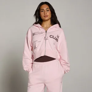 MP Naiste Move Club Graphic Kerge Loopback Lukuga Kapuutsiga Pusa - Blush - Size L