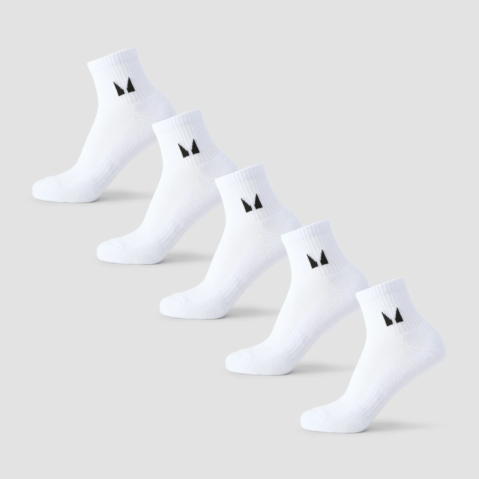 MP Unisex Pahkluusokid (5 paari) - Valge - UK 6-8 Pilt 1