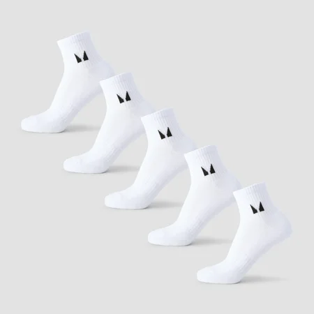MP Unisex Pahkluusokid (5 paari) - Valge